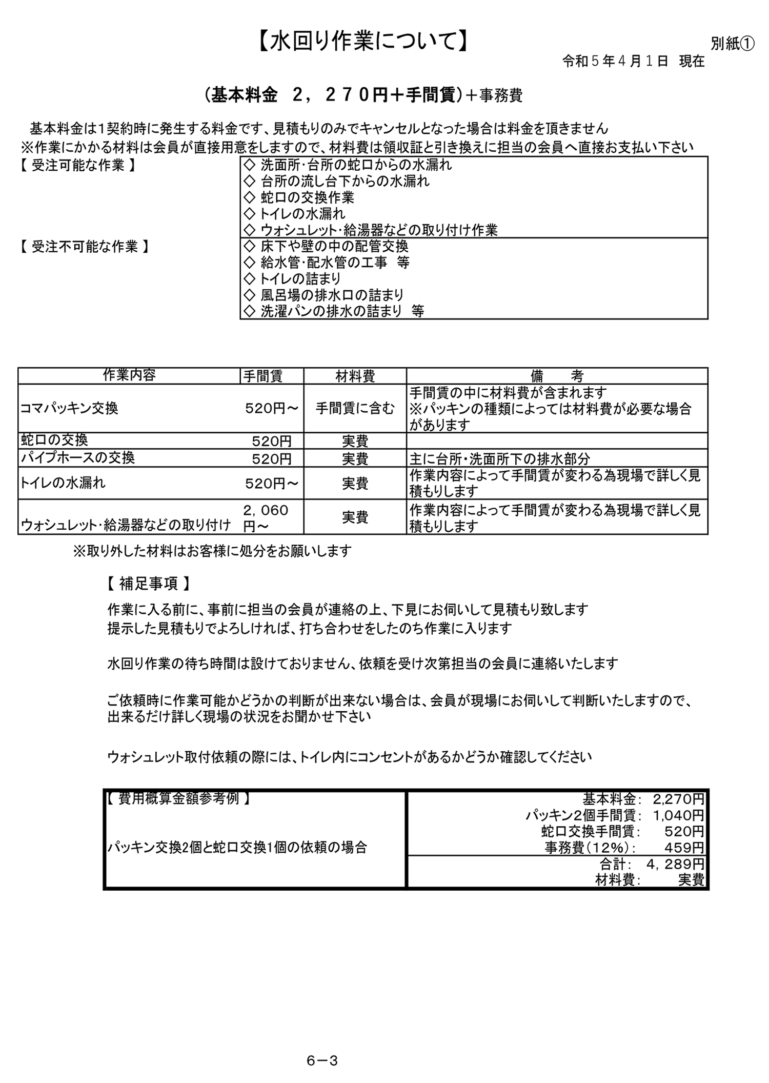 配分金基準単価表2枚目