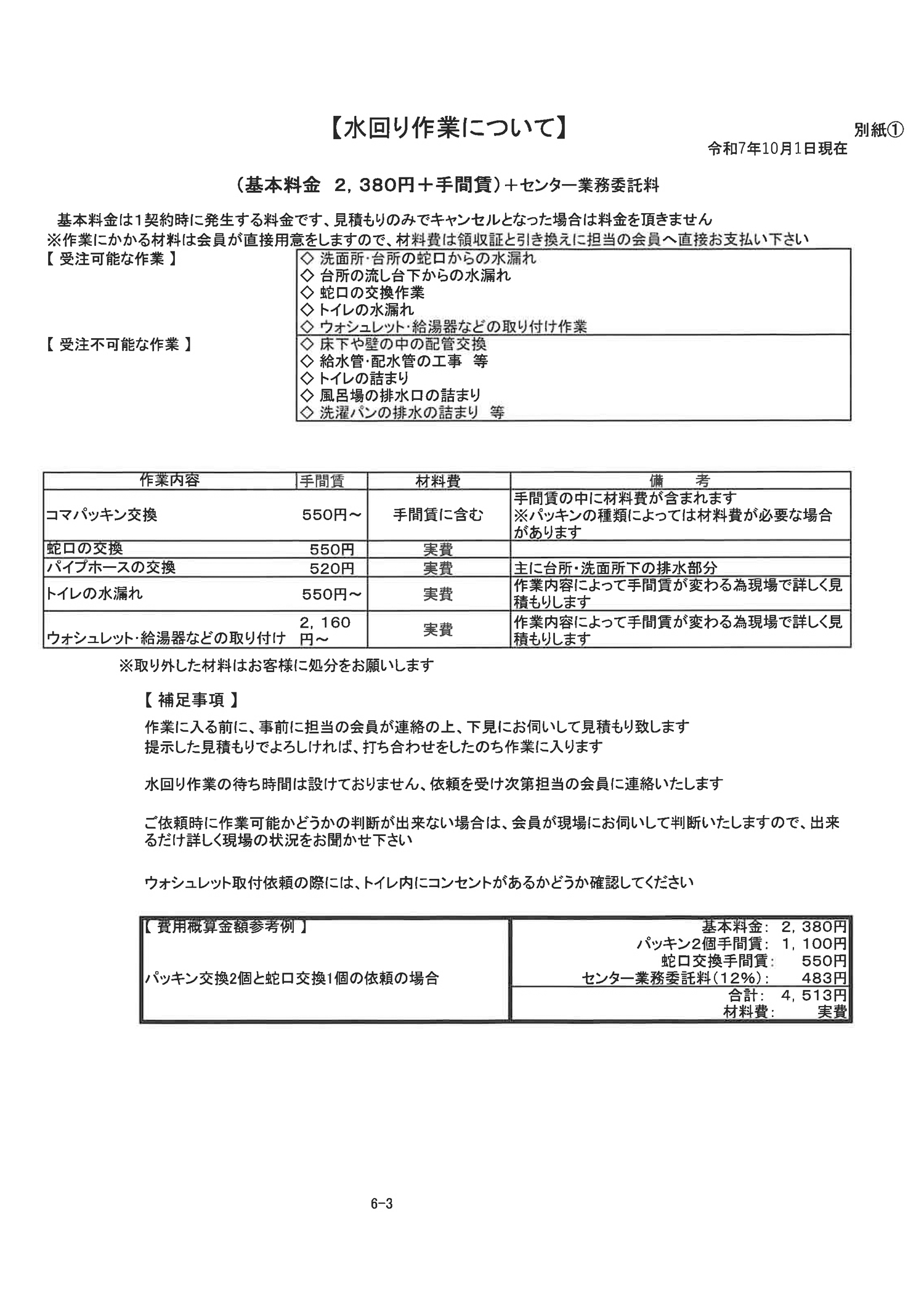 配分金基準単価表2枚目