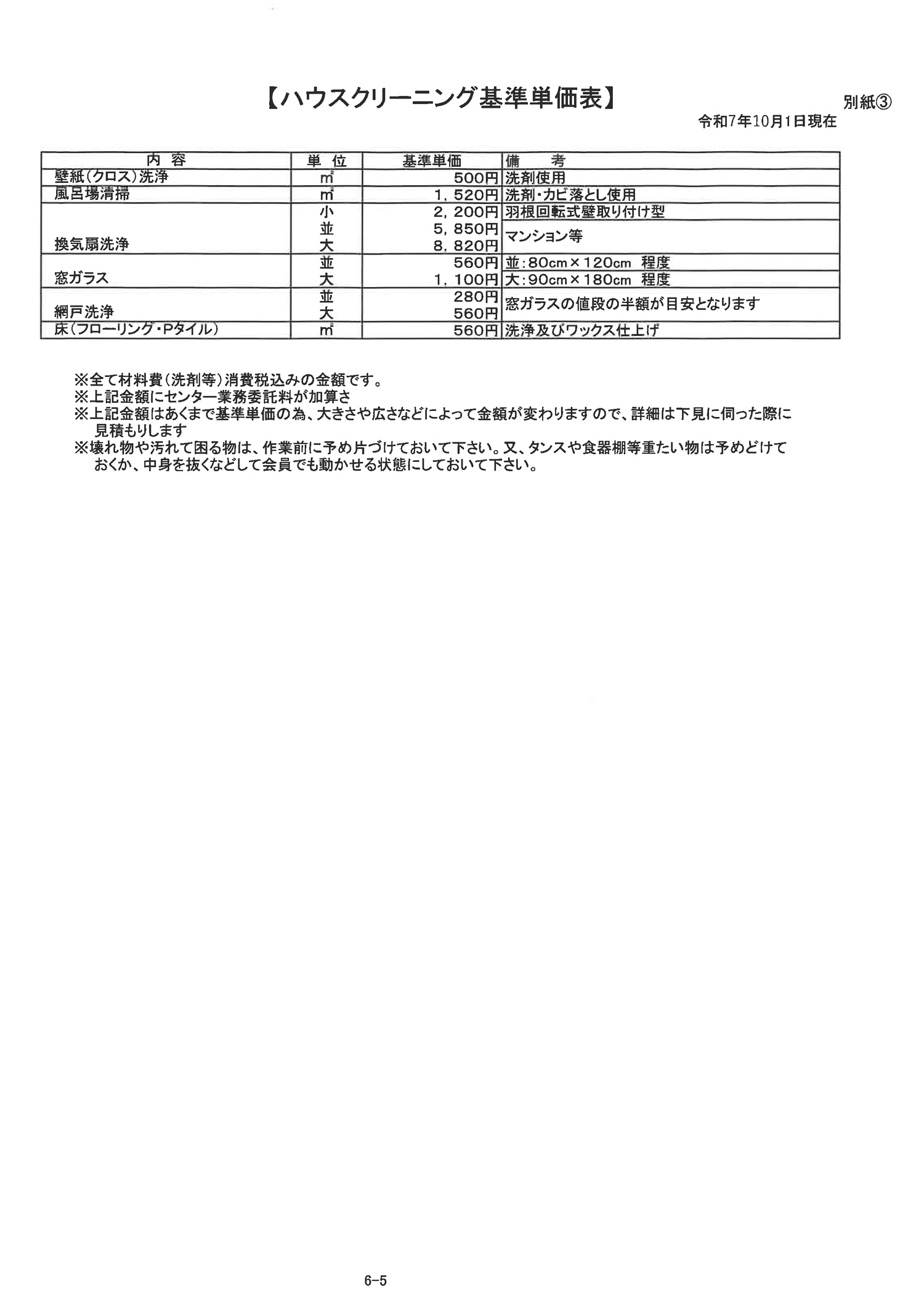 配分金基準単価表4枚目